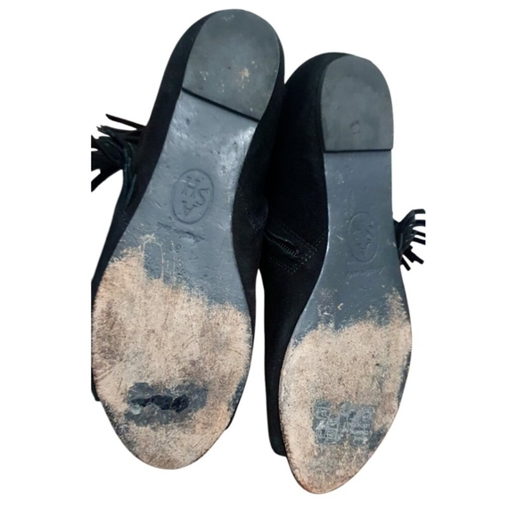 Ash nolita black suede fringe open toe ankle boots size EU 37 - Picture 7 of 11